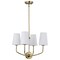 Nuvo Cordello 4-Light Chandelier Vintage Brass Etched White Opal Glass 60/7884 - alternate 2
